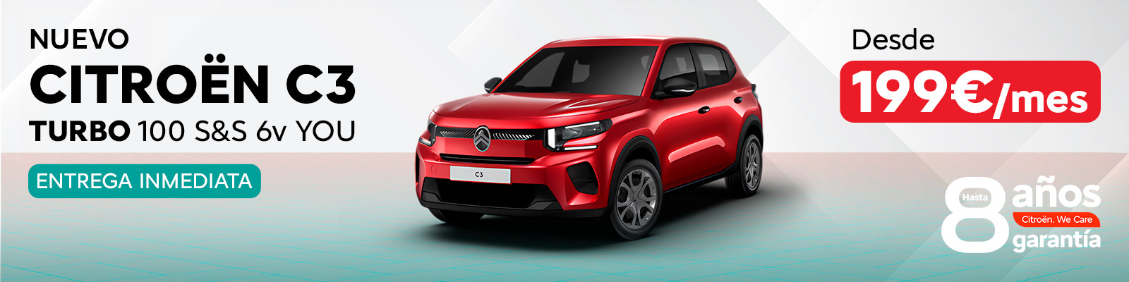 Tu Nuevo Citroen C3 Turbo desde 199€/mes