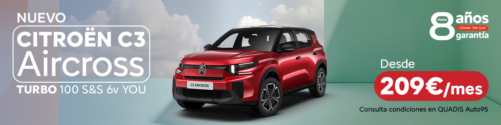 Tu Citroen C3 Aircross desde 209€/mes
