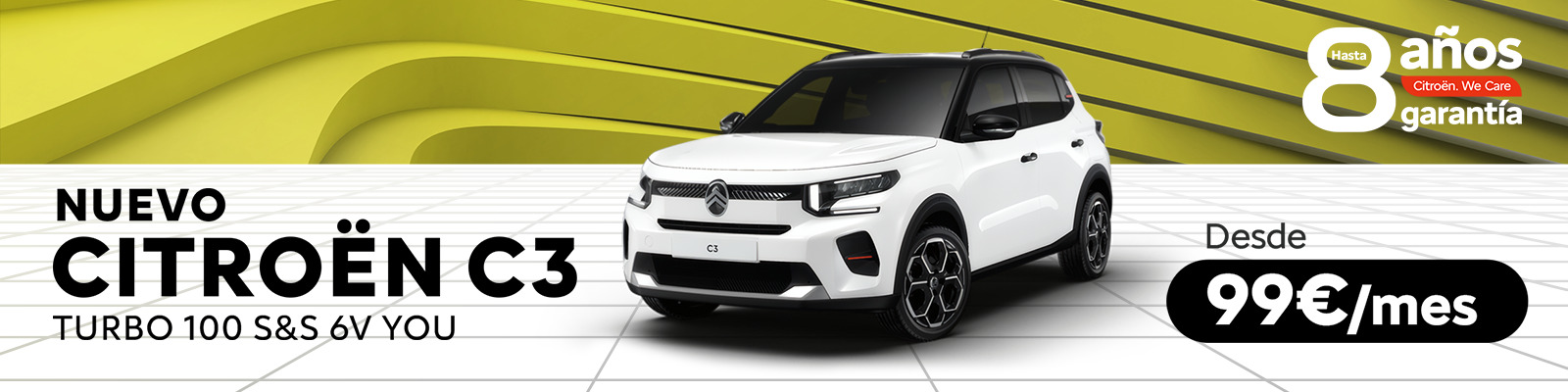 Tu Nuevo Citroen C3 Turbo desde 99€/mes