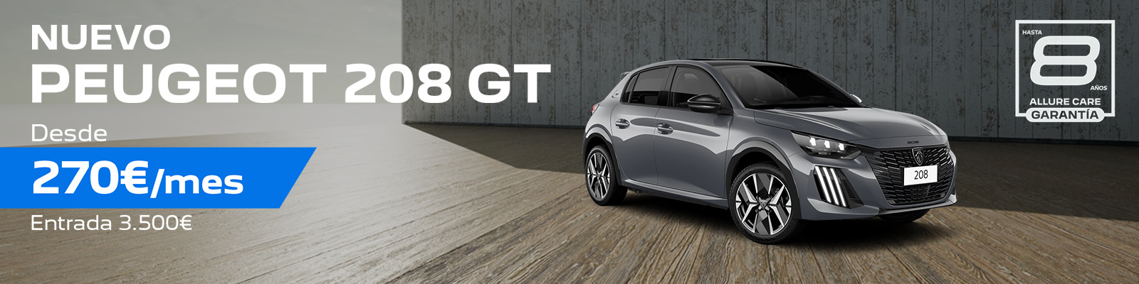 Tu Nuevo Peugeot 208 GT desde 270€/mes 🥳